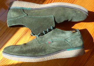 Zapatos ante verde para hombre, hechos en España