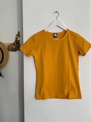 Camiseta Mango mostaza talla S