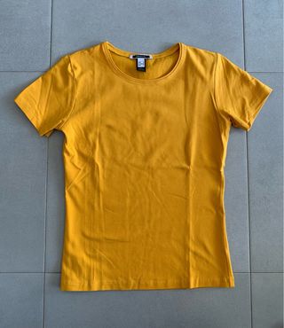 Camiseta Mango mostaza talla S