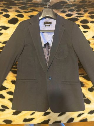 Americana Mujer Massimo Dutti azul marino