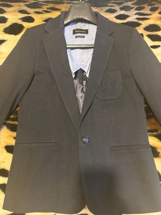 Americana Mujer Massimo Dutti azul marino