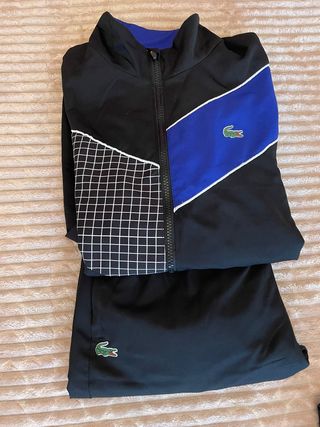 Chándal Lacoste Negro y Azul