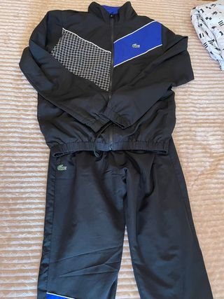 Chándal Lacoste Negro y Azul