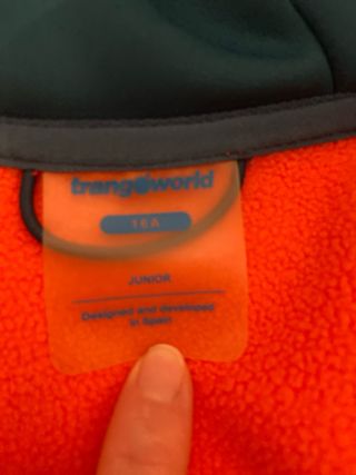 Sudadera Naranja Trangoworld Junior talla 16 años 