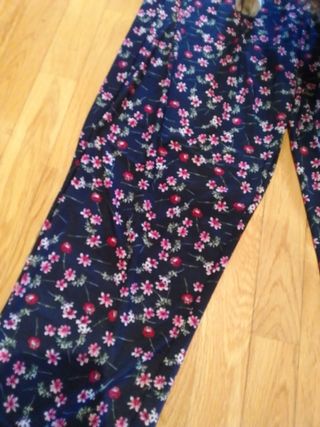 Pantalón fresco floral M/L