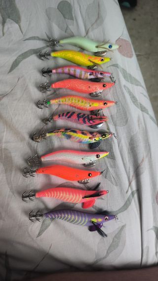 Lotes de señuelos para pesca de calamar