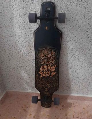 Monopatín Longboard Negro Poco Usado