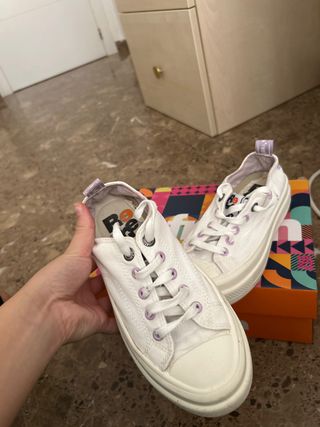 Zapatos Refresh Niña Blancos y Lila