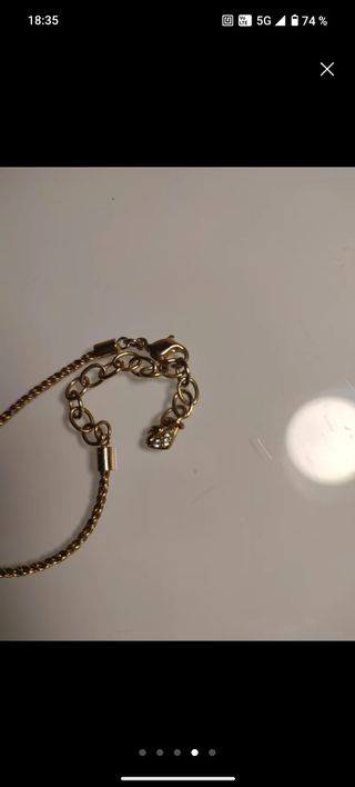 Colgante Swarovski Cruz Dorado