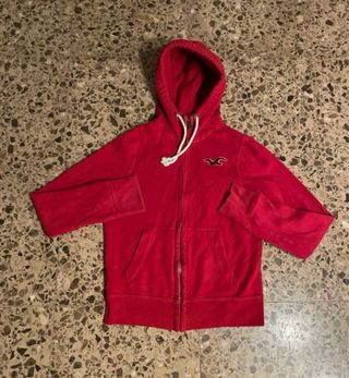 Chaqueta Hollister Roja con Cremallera