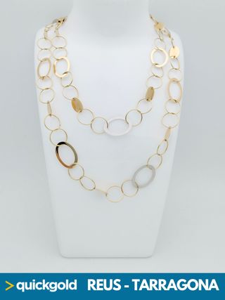  035-02-00668 CADENA ORO DE 18K COLLAR CON AROS