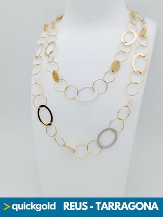  035-02-00668 CADENA ORO DE 18K COLLAR CON AROS