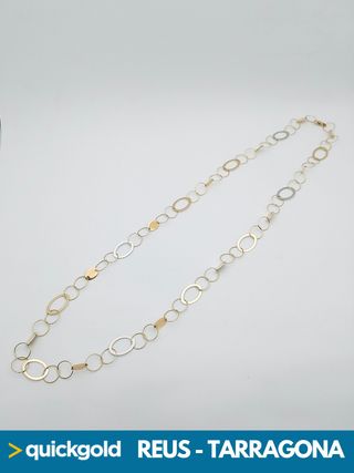  035-02-00668 CADENA ORO DE 18K COLLAR CON AROS