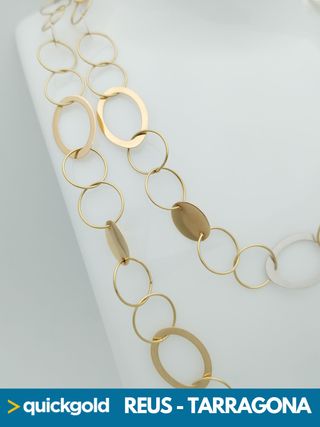  035-02-00668 CADENA ORO DE 18K COLLAR CON AROS