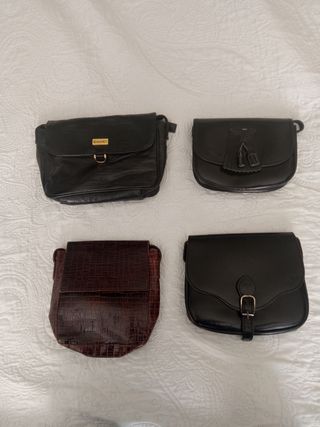 Lote 4 bolsos piel mujer