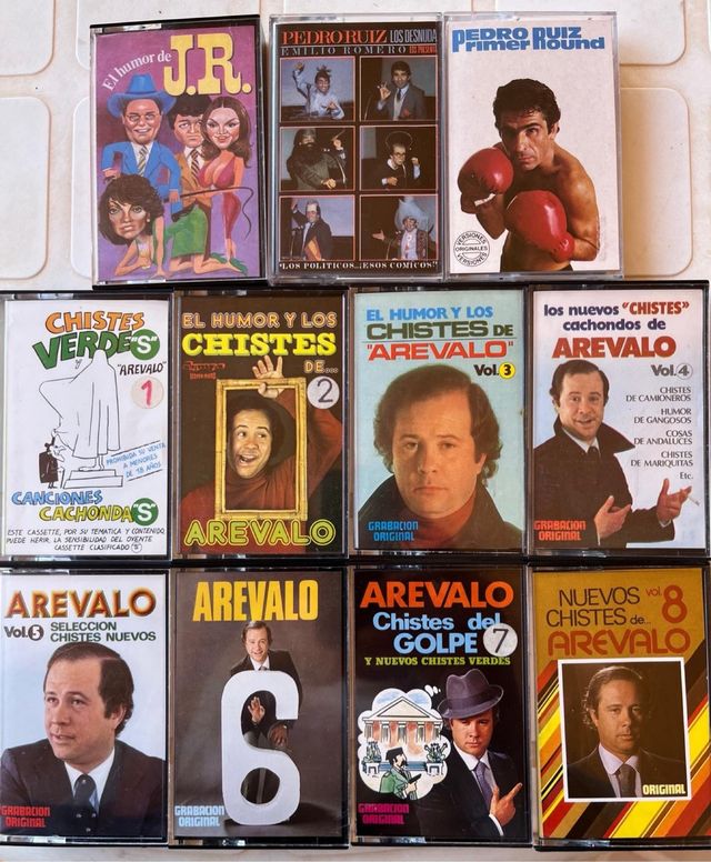 Lote 9 Casetes Humor Arévalo, Pedro Ruiz y otros