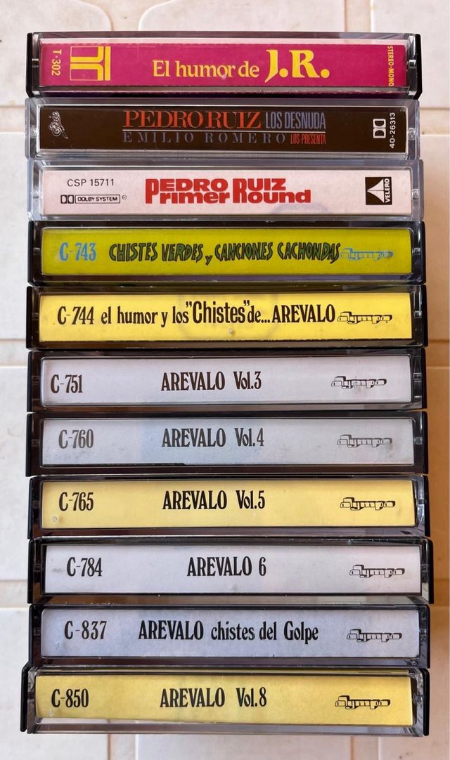 Lote 9 Casetes Humor Arévalo, Pedro Ruiz y otros