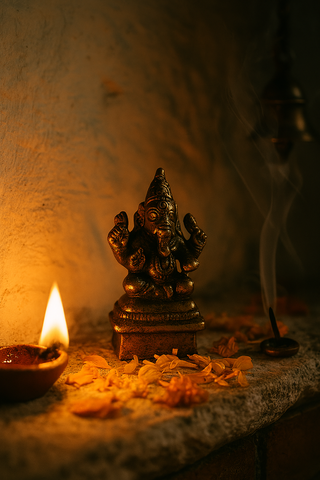 Ganesha antiguo en bronce – pieza única con alma