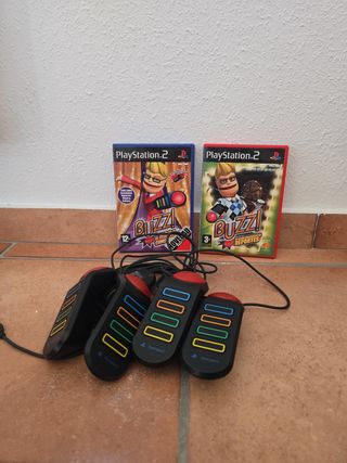 Mandos Buzz PS2 + 2 Juegos