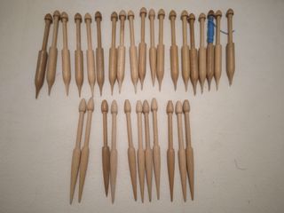 30 canillas de tapiz de madera antiguas