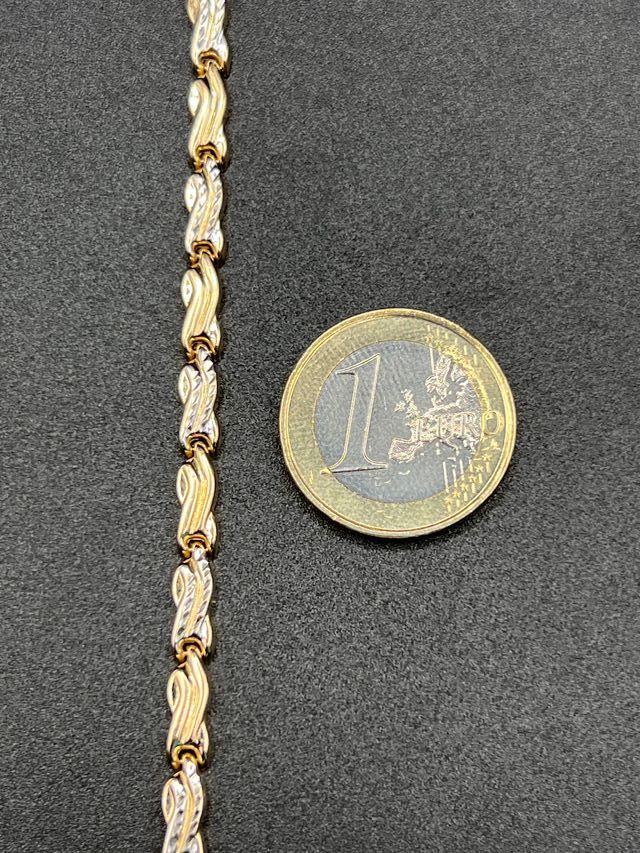 Bracciale in oro combinato 14k 5.74gr