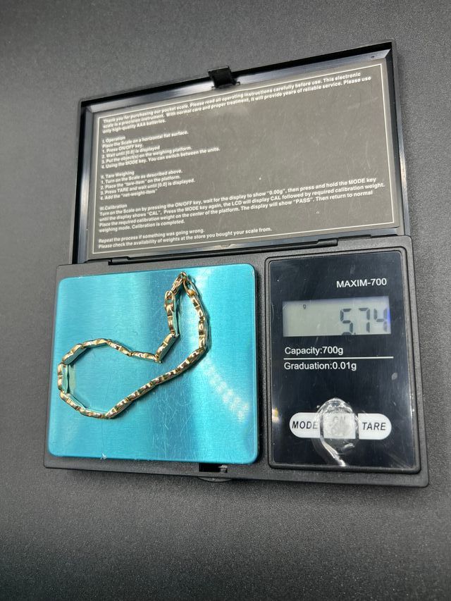 Bracciale in oro combinato 14k 5.74gr