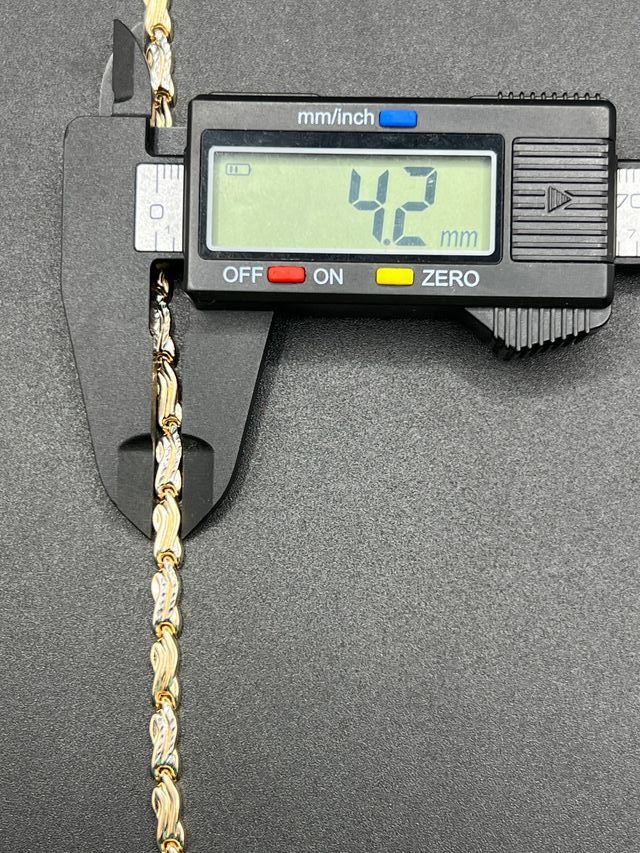 Bracciale in oro combinato 14k 5.74gr