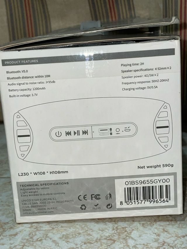 Altavoz Unico 5W Gris