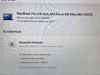 MacBook Pro M3 18GB RAM 512GB SSD 2024 En Garantia
