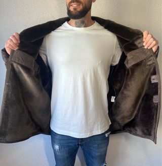 Chaquetón de Piel Marrón