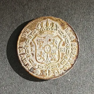 España 2 reales de plata 1845, 1848, Isabel II