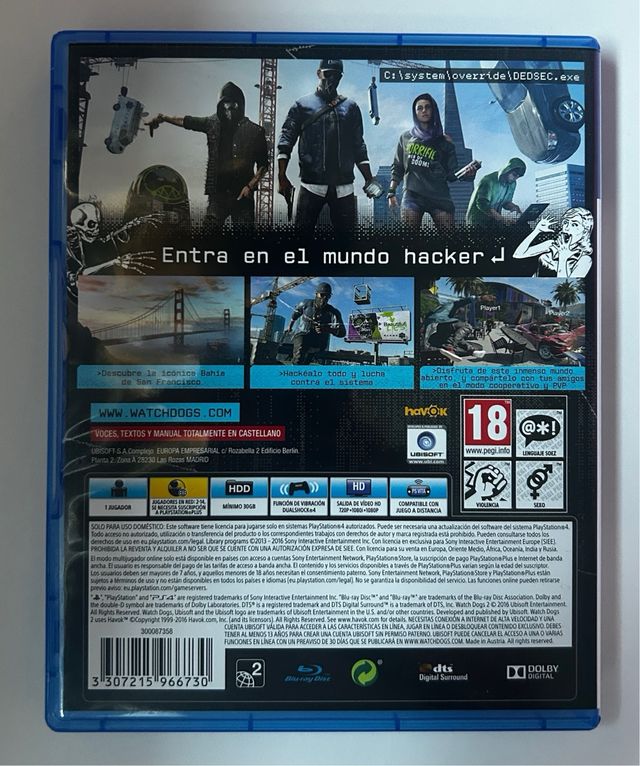 Watch Dogs 2 PS4 (PlayStation 4) Ubisoft