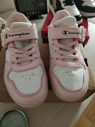 Sneakers bimba Champion rosa e bianche