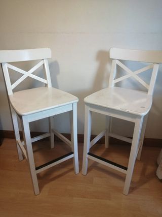 2 Sillas Altas Blancas Ikea