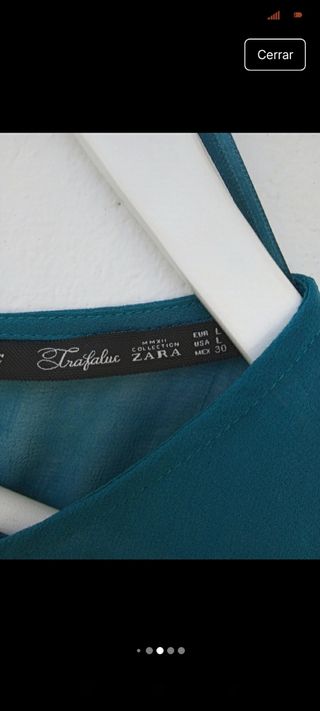 Camisa verde mujer Trafaluc Zara L
