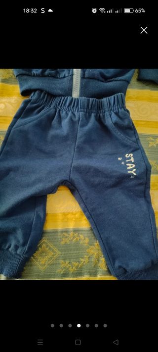 Completo tuta bambino blu e bianco