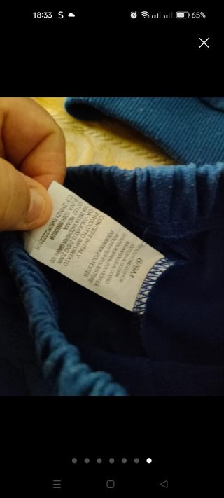 Completo tuta bambino blu e bianco