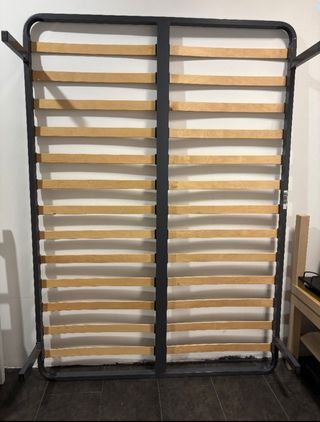 Somier 135x 190 metálico y de madera