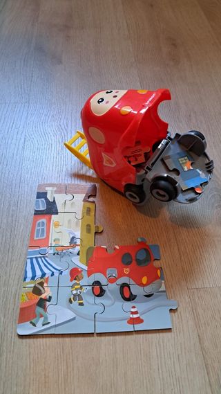 Coche Bomberos y Puzzle Infantil