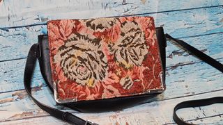 Bolso vintage mujer petit point floral