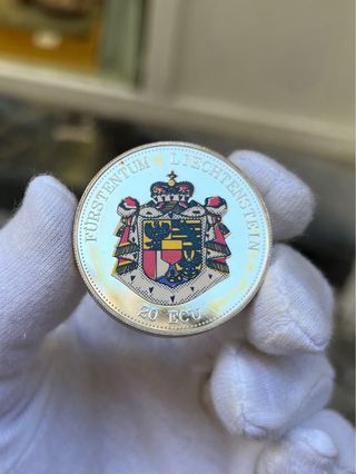 Moneda 20 ECU 1993 Liechtenstein