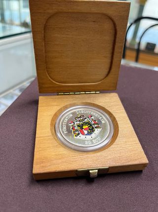 Moneda 20 ECU 1993 Liechtenstein