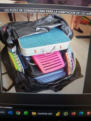 Cofre de tela para coche.