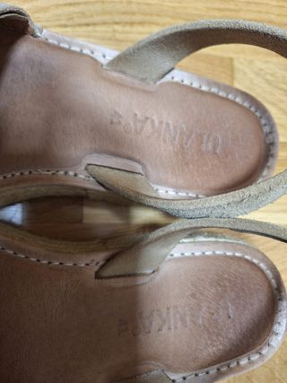 Alpargatas de piel beige