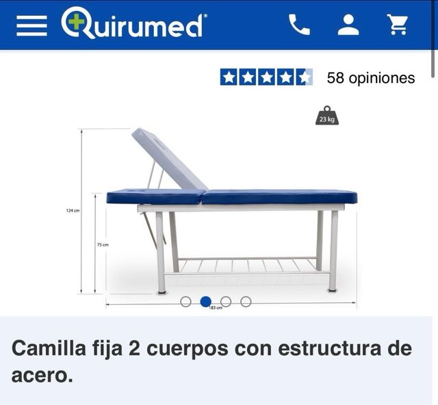 Camilla fija 2 cuerpos.