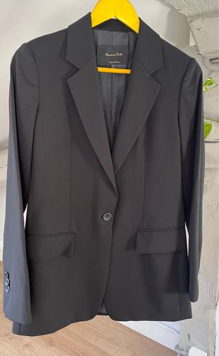 Chaqueta traje Massimo Dutti negra