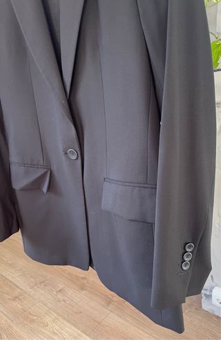 Chaqueta traje Massimo Dutti negra