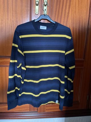 Camiseta Carhartt Rayas Azul y Amarillo