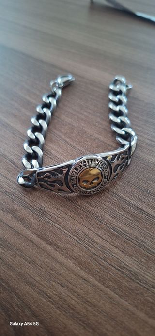 Bracciale Harley Davidson Skull Fiamme