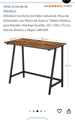 Estantería Industrial Marrón y Negro